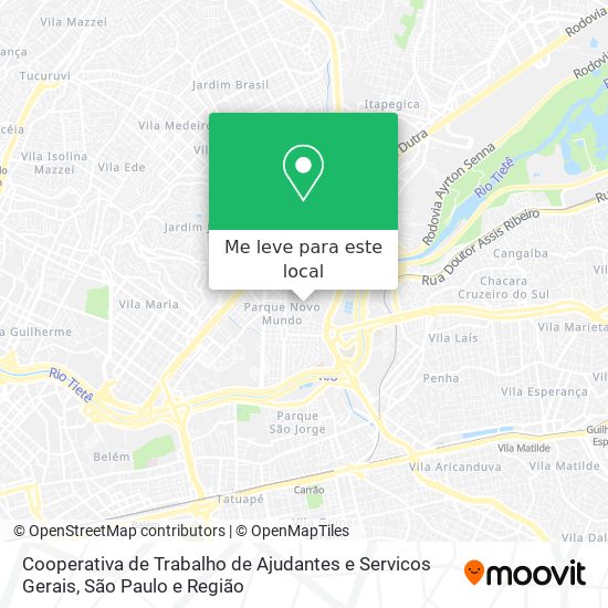 Cooperativa de Trabalho de Ajudantes e Servicos Gerais mapa