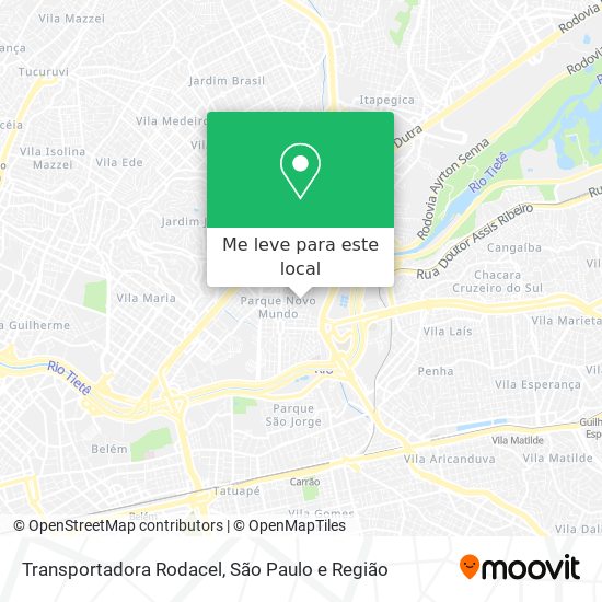 Transportadora Rodacel mapa