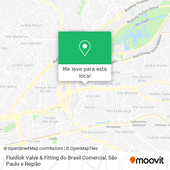 Fluidlok Valve & Fitting do Brasil Comercial mapa