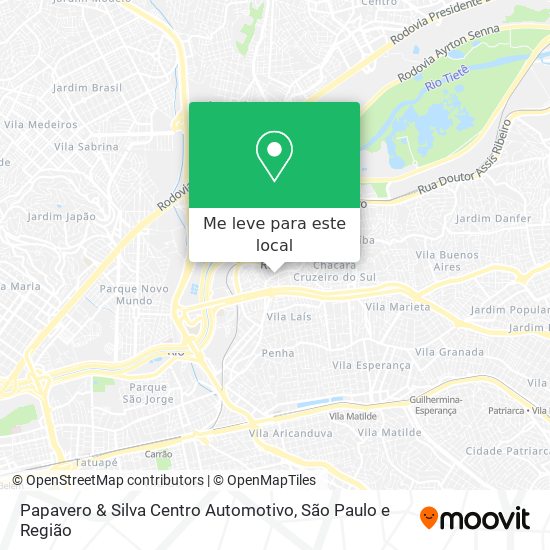 Papavero & Silva Centro Automotivo mapa