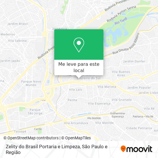 Zelity do Brasil Portaria e Limpeza mapa