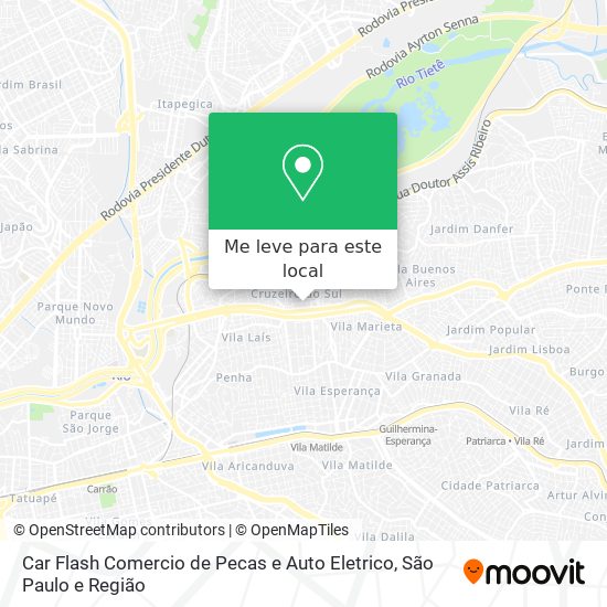 Car Flash Comercio de Pecas e Auto Eletrico mapa