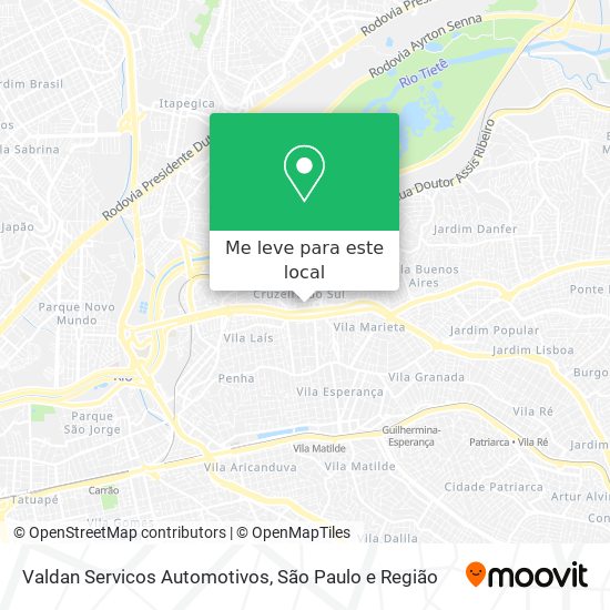 Valdan Servicos Automotivos mapa