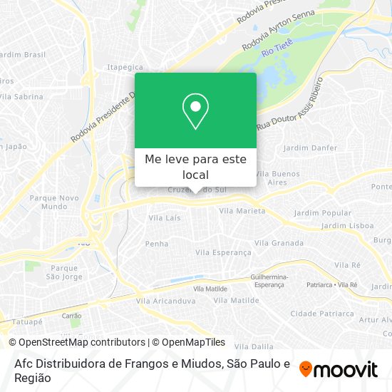 Afc Distribuidora de Frangos e Miudos mapa