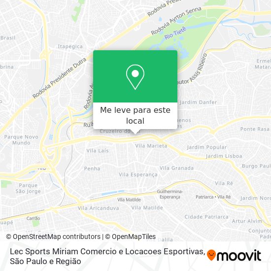 Lec Sports Miriam Comercio e Locacoes Esportivas mapa