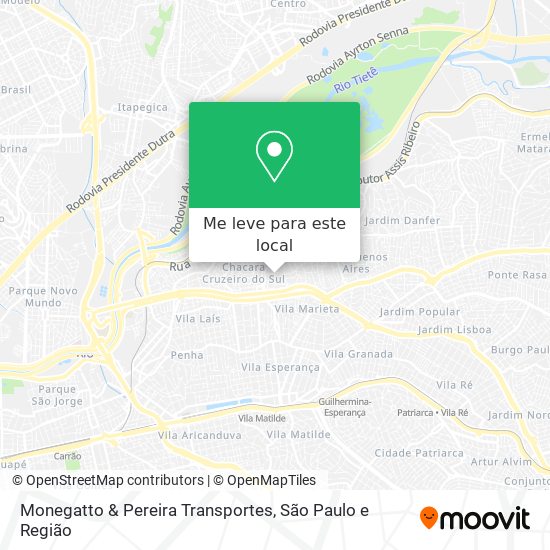 Monegatto & Pereira Transportes mapa