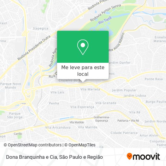 Dona Branquinha e Cia mapa