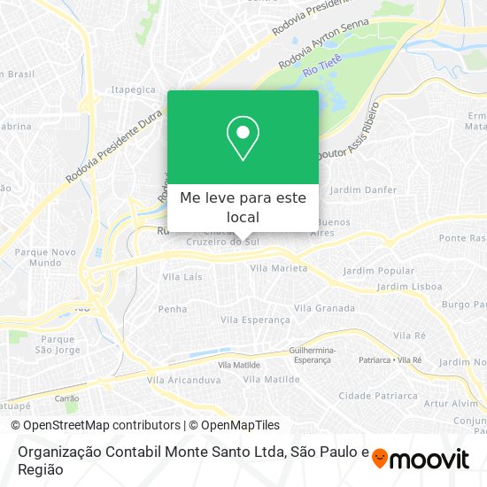 Organização Contabil Monte Santo Ltda mapa