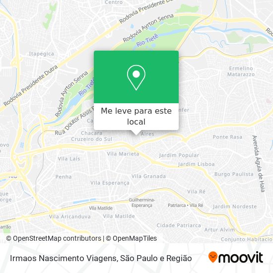 Irmaos Nascimento Viagens mapa