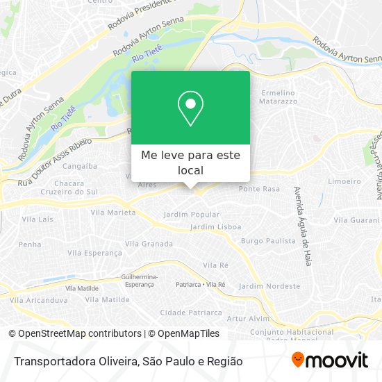 Transportadora Oliveira mapa