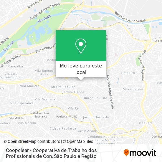 Coopclear - Cooperativa de Trabalho dos Profissionais de Con mapa