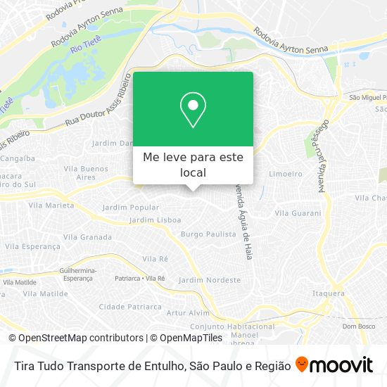 Tira Tudo Transporte de Entulho mapa