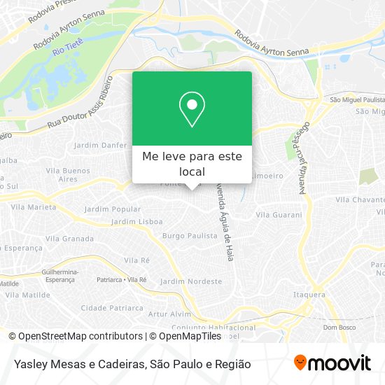 Yasley Mesas e Cadeiras mapa