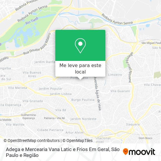 Adega e Mercearia Vana Latic e Frios Em Geral mapa