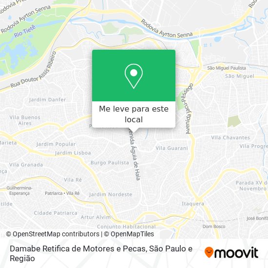 Damabe Retifica de Motores e Pecas mapa