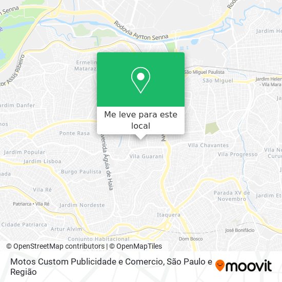 Motos Custom Publicidade e Comercio mapa