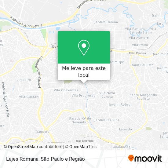 Lajes Romana mapa