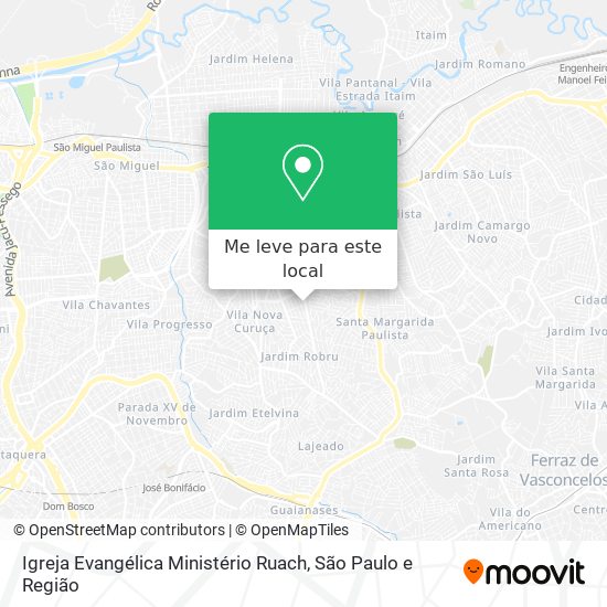 Igreja Evangélica Ministério Ruach mapa