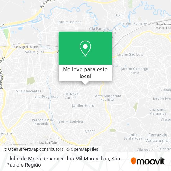Clube de Maes Renascer das Mil Maravilhas mapa