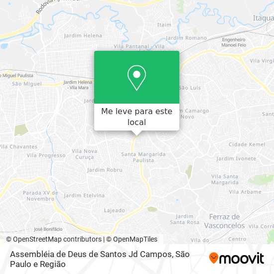 Assembléia de Deus de Santos Jd Campos mapa