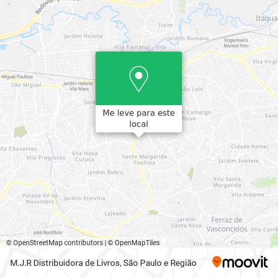 M.J.R Distribuidora de Livros mapa