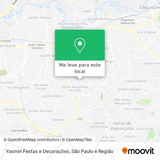 Yasmin Festas e Decorações mapa