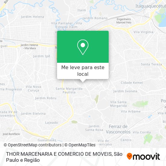 THOR MARCENARIA E COMERCIO DE MOVEIS mapa