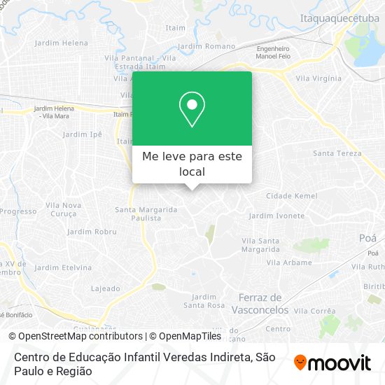 Centro de Educação Infantil Veredas Indireta mapa