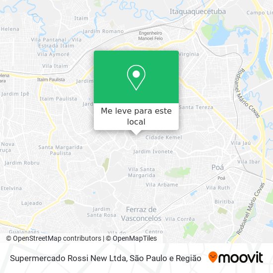 Supermercado Rossi New Ltda mapa