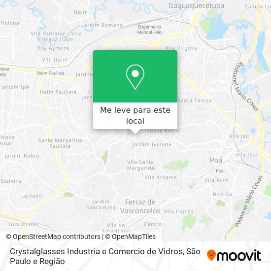 Crystalglasses Industria e Comercio de Vidros mapa
