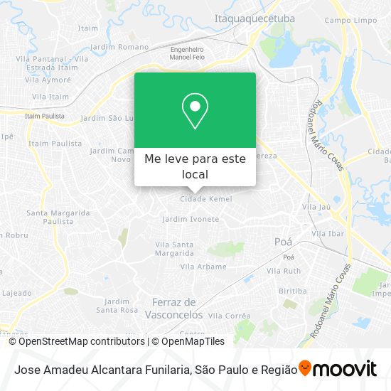 Jose Amadeu Alcantara Funilaria mapa