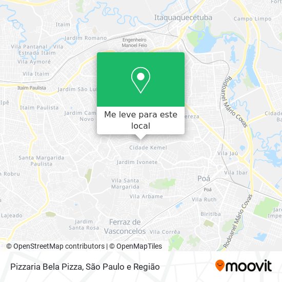 Pizzaria Bela Pizza mapa