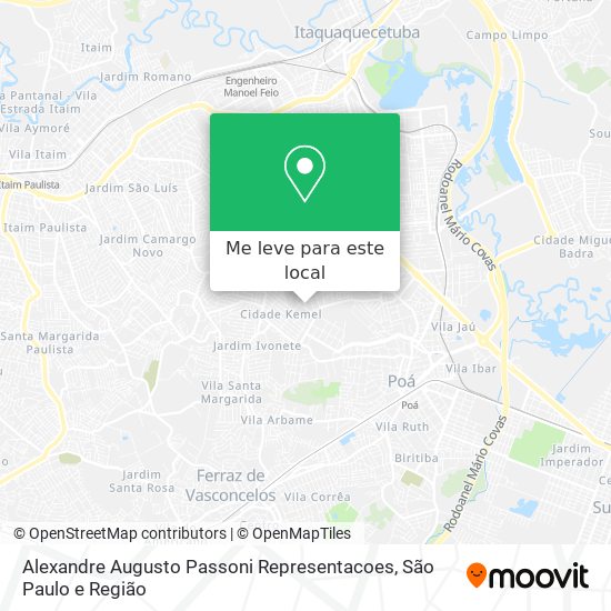 Alexandre Augusto Passoni Representacoes mapa