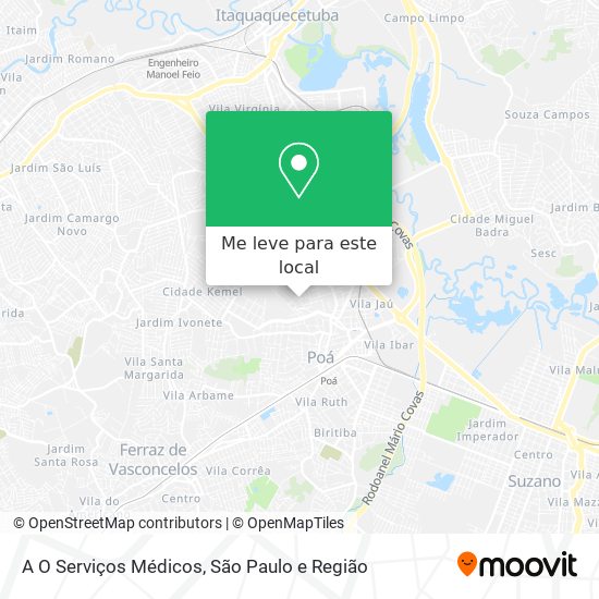 A O Serviços Médicos mapa