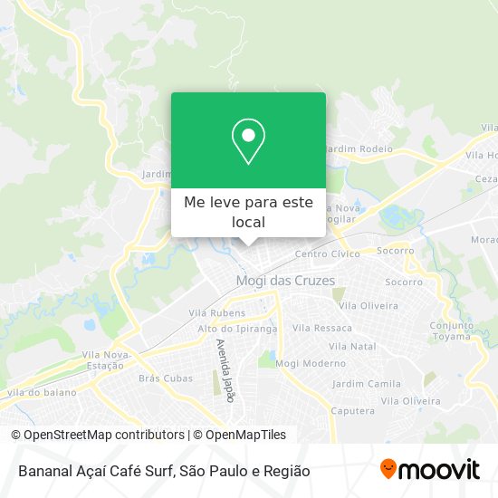 Bananal Açaí Café Surf mapa