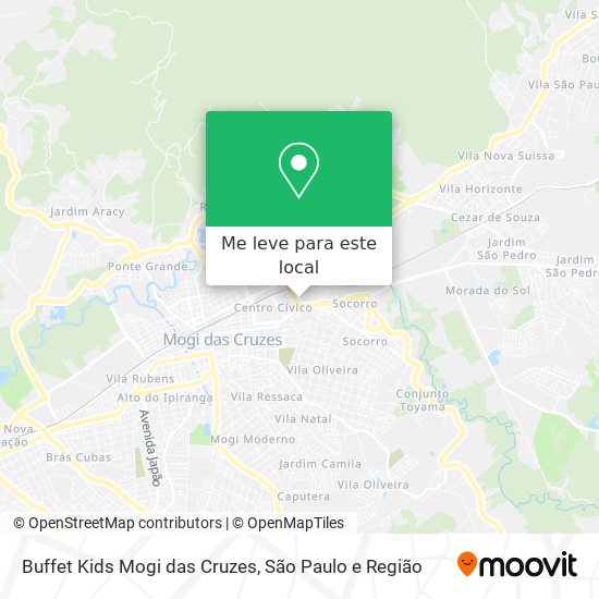 Buffet Kids Mogi das Cruzes mapa