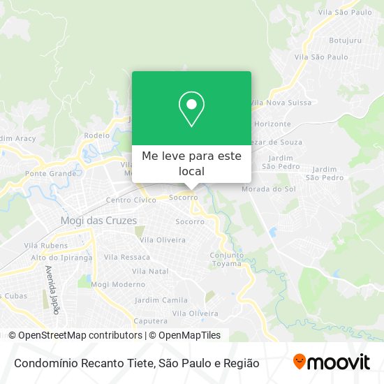 Condomínio Recanto Tiete mapa