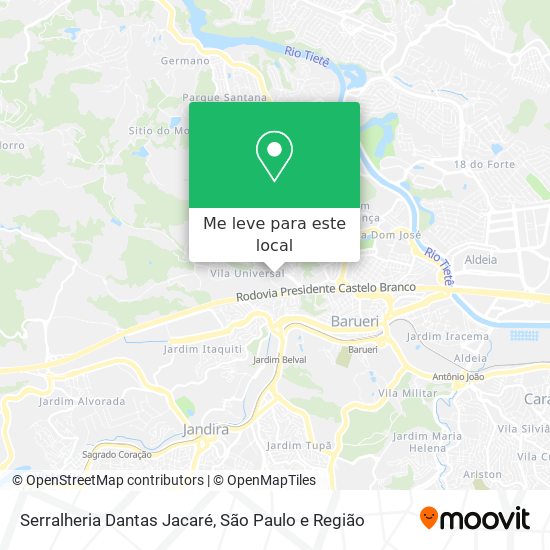Serralheria Dantas Jacaré mapa