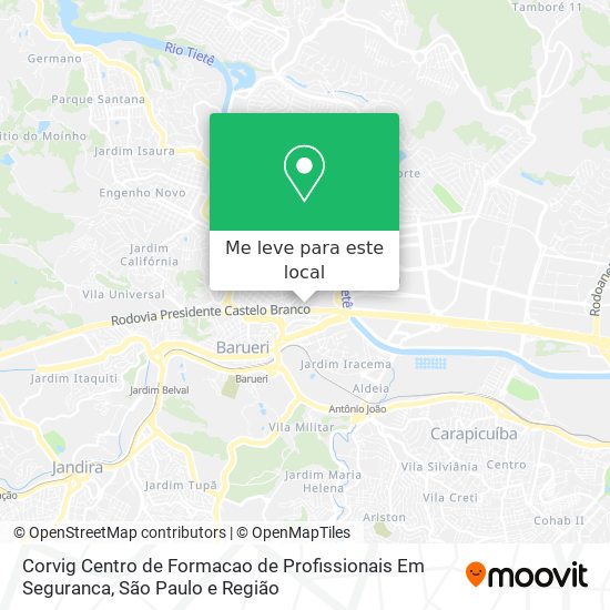 Corvig Centro de Formacao de Profissionais Em Seguranca mapa