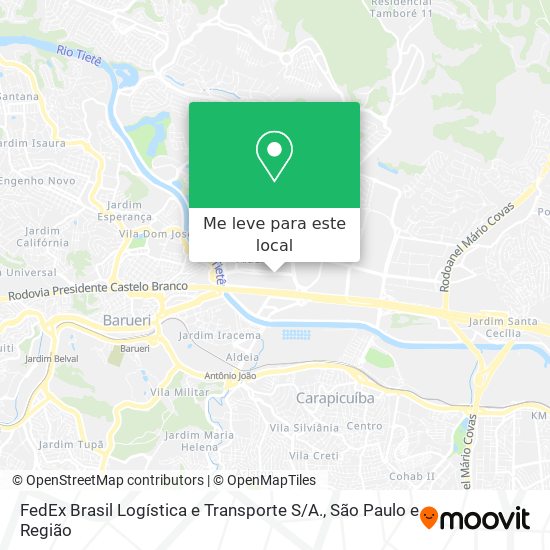 FedEx Brasil Logística e Transporte S / A. mapa