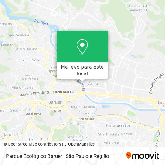 Parque Ecológico Barueri mapa