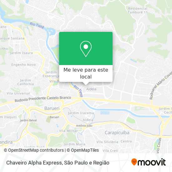 Chaveiro Alpha Express mapa