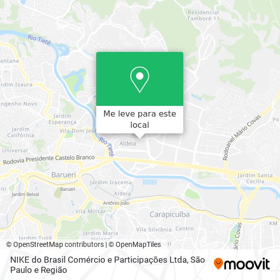 NIKE do Brasil Comércio e Participações Ltda mapa