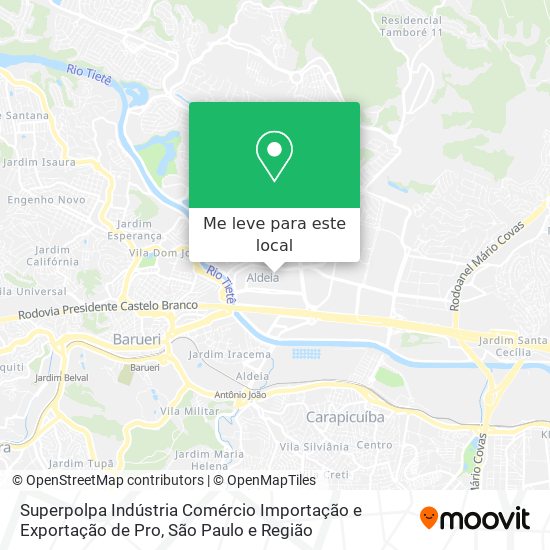 Superpolpa Indústria Comércio Importação e Exportação de Pro mapa