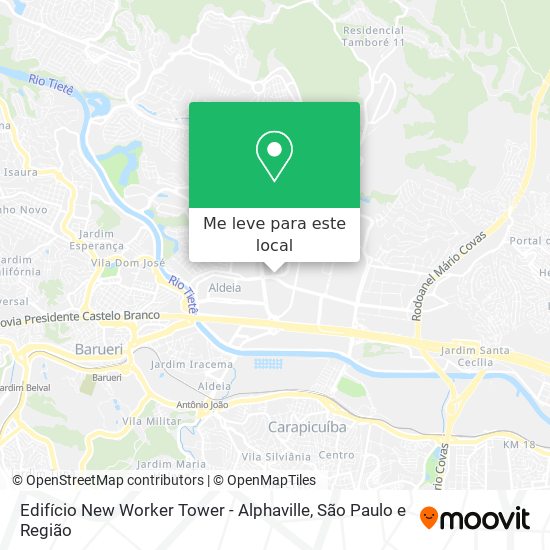 Edifício New Worker Tower - Alphaville mapa