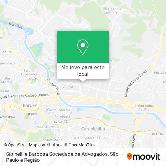 Sibinelli e Barbosa Sociedade de Advogados mapa