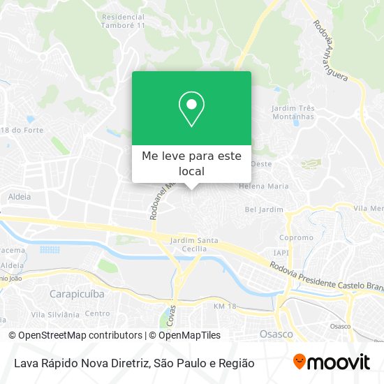 Lava Rápido Nova Diretriz mapa