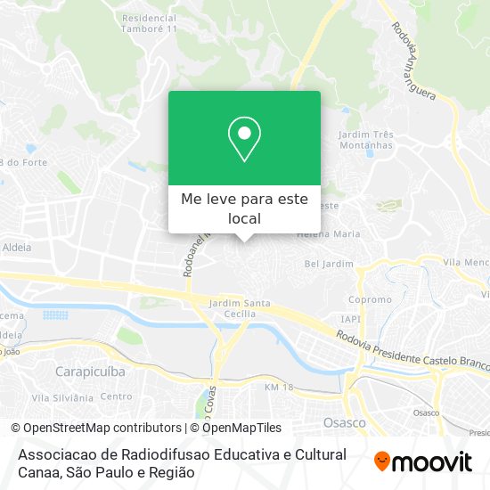 Associacao de Radiodifusao Educativa e Cultural Canaa mapa