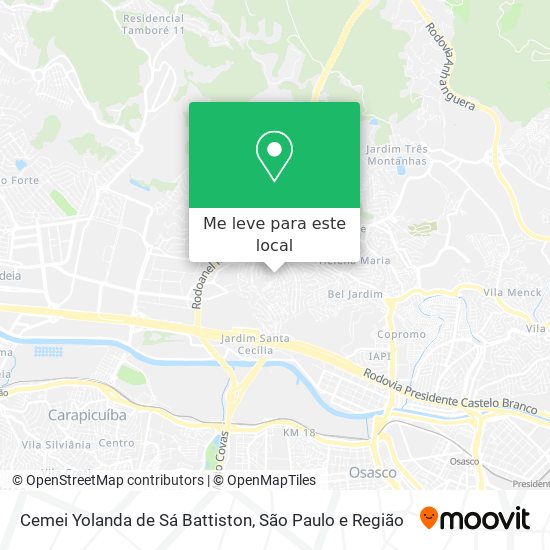 Cemei Yolanda de Sá Battiston mapa