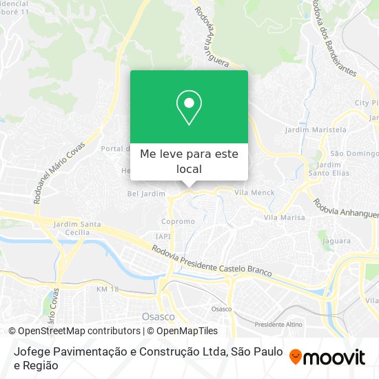 Jofege Pavimentação e Construção Ltda mapa